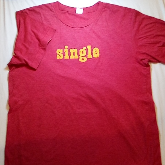 Loyal Army, Size XL, Red w/Gold "single" & "taken" imprint, Short Sleeve T-shirt - Picture 2 of 4